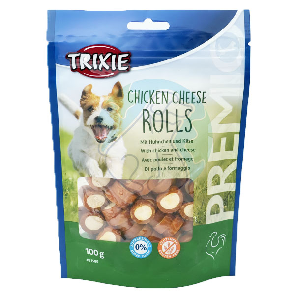 تشویقی نرم 100گرمی Chicken cheese rolls Trixie